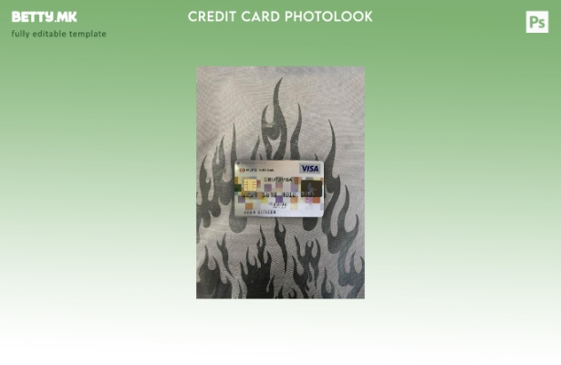 модерен стил Јапонија MUFG банкарски виза картичка photolook пред шаблон